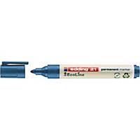 Edding® Ecoline 21 permanent marker, bullet tip, blue, per piece