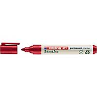 Edding® Ecoline 21 permanent marker, bullet tip, red, per piece