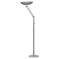 Lampada da terra Unilux 885F45 Varialux, Altezza 185 cm, grigio metallizzato