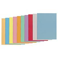 LYRECO SQUARE CUT FOLDERS CARDBOARD 250G A4 ASSORTED COLOURS - PACK OF 100