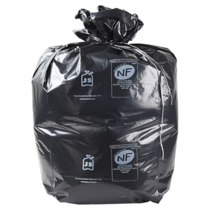 SACS POUBELLE NOIR HAUTE RESISTANCE 130 litres - les 100 sacs poubelles