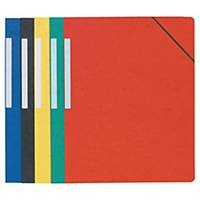 Lyreco folder without flap cardboard 350g assorted colours - pack of 25