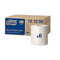 Tork M-Box Centrefeed 2 Ply Recycled Wipes Refill Rolls - Pack Of 6
