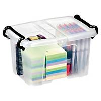 STRATA SMART STOREMASTER BOX 6 LITRE 330 X 225 X 170MM WITH FOLDING LID CLEAR