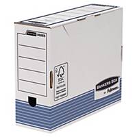 Archivschachtel Bankers Box System, B93xT330xH249 mm, blau/weiss, Pk. à 10 Stk.