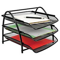 Alba Mesh letter tray black - set with 3 drawers