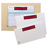 Pochette adhésive   documents ci-inclus   - 160 x 110 mm - boîte de 1000