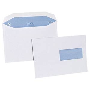50 enveloppes courrier A5 avec fenêtre - C5 papier velin blanc 90g format  162 x 229 mm une enveloppe blanche avec fermeture bande adhésive  autocollante siliconnée : : Fournitures de bureau