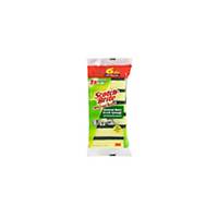 SCOTCH-BRITE SCOURING PAD WITH SPONGE 3X4   - PACK OF 6