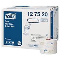 Tork T6 White Mid-Size 2 Ply Soft Toilet Roll 90M - Pack of 27