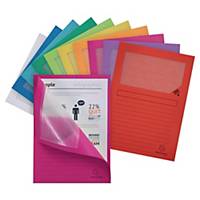 Exacompta cut flush folder assorted colors - box of 100