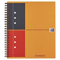 Kołonotatnik Oxford International Activebook, A5+, okładka PP, linia, pomarańcz