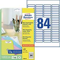 Avery Zweckform Mini-Organisations-Etiketten L7656-25 46x11,1mm weiß 25B/2100 St