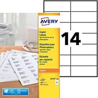Etiquette photocopieur Avery - 23525-200 - 105 x 42 mm - blanche - par 2800