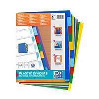 Oxford Strongline A4 Coloured Polypropylene Indices & Dividers - 10 Part