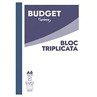 Carnet autocopiant Lyreco Budget - A6 - non imprimé - 3 plis