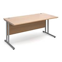 Maestro 25 SL straight desk 1400mm x 800mm  beech  - Delivery Only - Excludes NI