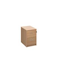 Deluxe 2 drawer filing cabinet with silver handles 730mm beech  Del Only Excl NI