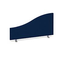 Wave desktop fabric screen 800mm x 400mm/200mm  blueDel Only Excl NI