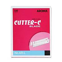 AROMA Ar-L Safety Knife Cutter Blade Refill 18mm - Pack of 10