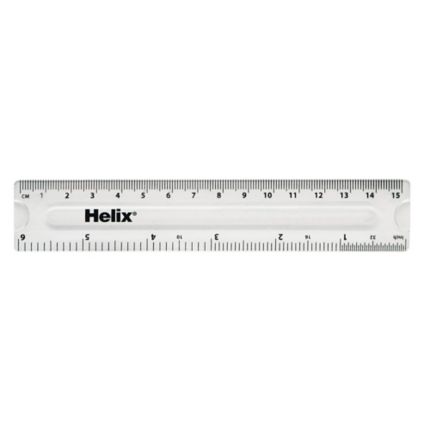 Plastic Ruler 15cm 6 Inches Clear
