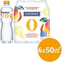 Mineral Water Henniez 0 Kcal mango & yuzu, 50 cl, pack of 6 bottles