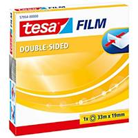Tesa® dubbelzijdige transparante tape, B 19 mm x L 33 m, per rol plakband