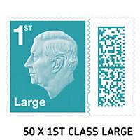 1st Class Large Letter Postage Stamps - Pack of 50