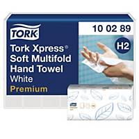 Håndklædeark Tork Xpress® Premium H2, 100289, multifold, pakke a 21 x 150 stk.
