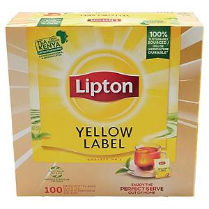 Lipton Thé Noir pour un goût riche et naturel Lipton Yellow Label 100 %  certifié Rainforest Alliance - 200 g