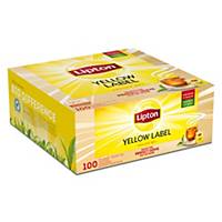 Thé Lipton Yellow Label, la boîte de 100 sachets de thé