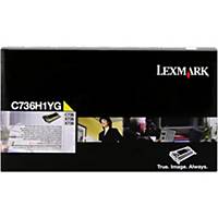 Lexmark C736H1YG Laser Toner Cartridge Yellow