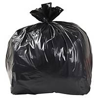 Sac poubelle déchets lourds soufflets noir - 100 L - 82x85 cm - 39µ - 200 sacs