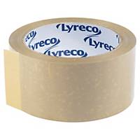 Ruban adhésif d emballage PVC Lyreco - 50 mm x 100 m - havane - lot de 6