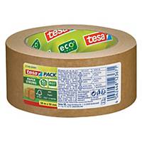 tesapack Paper ecoLogo Packaging Tape, 50M x 50mm