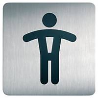Pictogramme carré Durable - toilettes hommes - métal