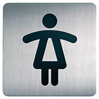 Pictogramme carré Durable - toilettes femmes - métal