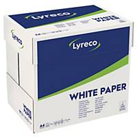Lyreco Standard white A4 paper, 75 gsm, 161 CIE, per box of 2500 sheets