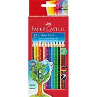 Crayons de couleur Colour Grip Faber-Castell 112412, assorti, 5 paquets à 12 pcs