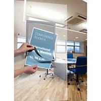 Durable DURAFRAME Self Adhesive Signage Magnetic Frame - A4 Silver, Pack of 2
