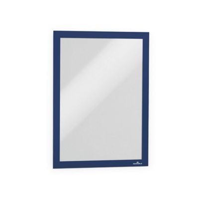Durable DURAFRAME Self Adhesive Signage Magnetic Frame - A4 Blue, Pack of 2