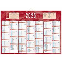 230 7MONTH WALL PLANNER 38.5X54 RED