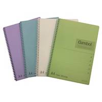Gambol DS2108 Wire Notebook Assorted Colour A4 - 80 Sheets