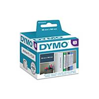 Dymo 99018 labels for lever arch file 190x38mm - box of 110