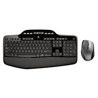 Logitech Tastatur-Set MK710, mit Maus, kabellos, schwarz