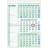 Green Collection kalender met 3 maanden per blad, zestalig, 30 x 43 cm