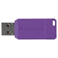 MEMORIA USB VERBATIM PIN STRIPE 8 GB COLORE PORPORA