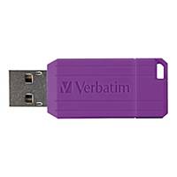 Memória USB Verbatim PinStripe - USB 3.2 - 8 Gb - roxo