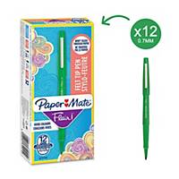 Paper Mate Flair Pen Medium Green - Pack Of 12