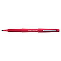 Paper Mate nylon fibre tip red pens 0,8 mm line width - box of 12